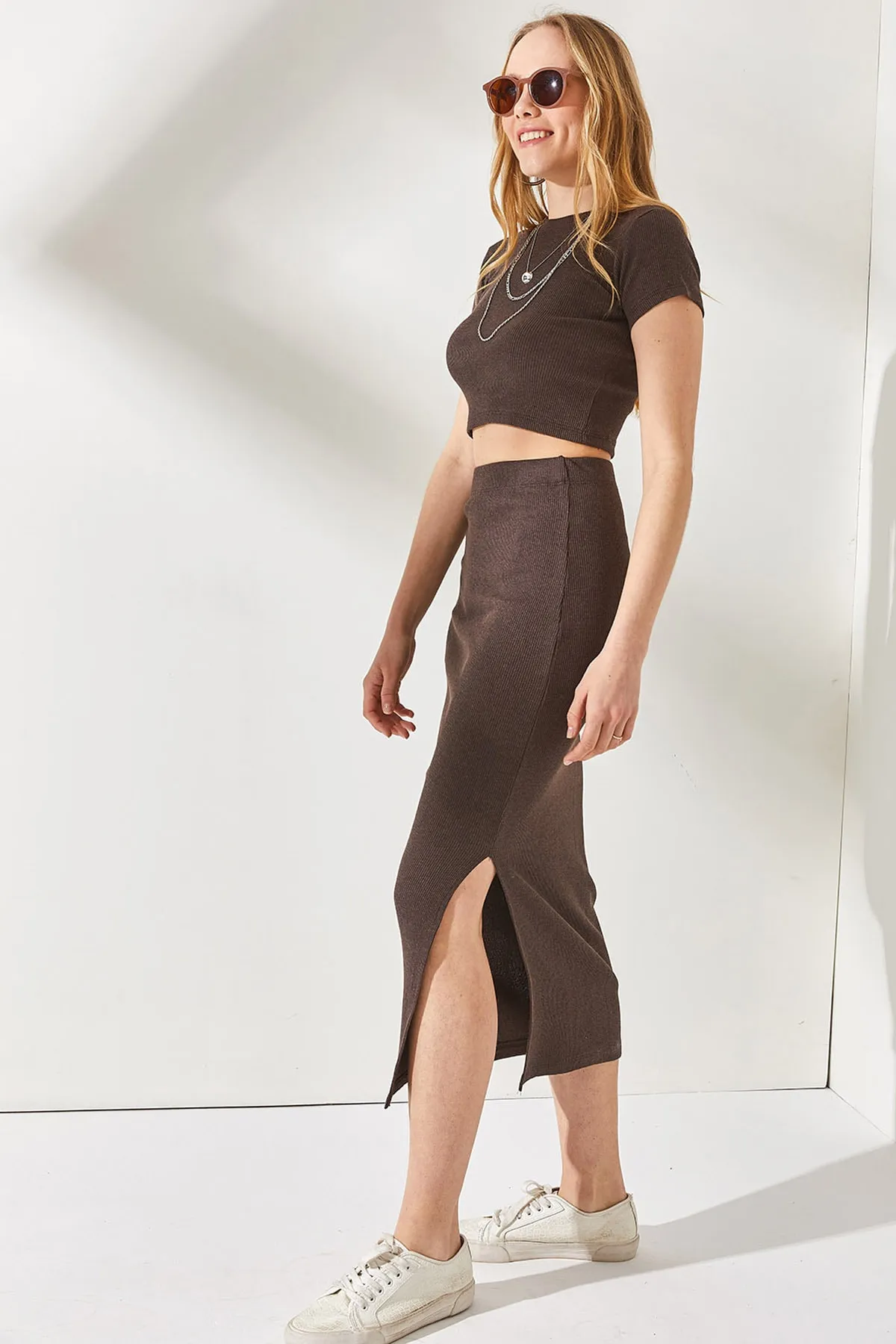 Olalook  Zweiteiler - Braun - Slim Fit