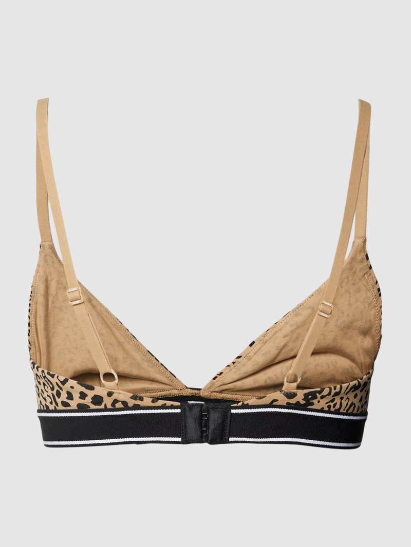 Triangel-BH mit Animal-Print in camel