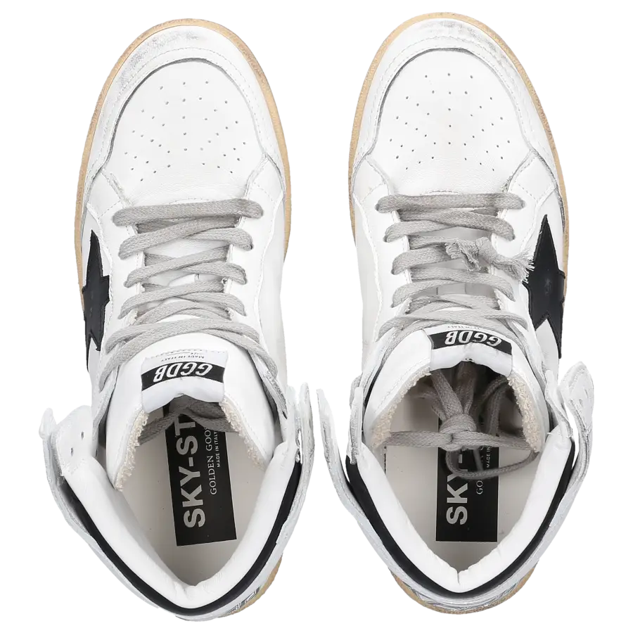 Golden Goose - Sneaker high SKY STAR Kalbsleder - weiß