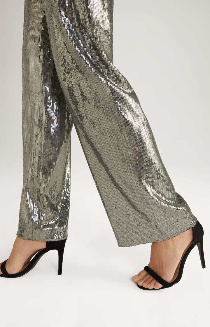 Pailletten-Hose in Grau