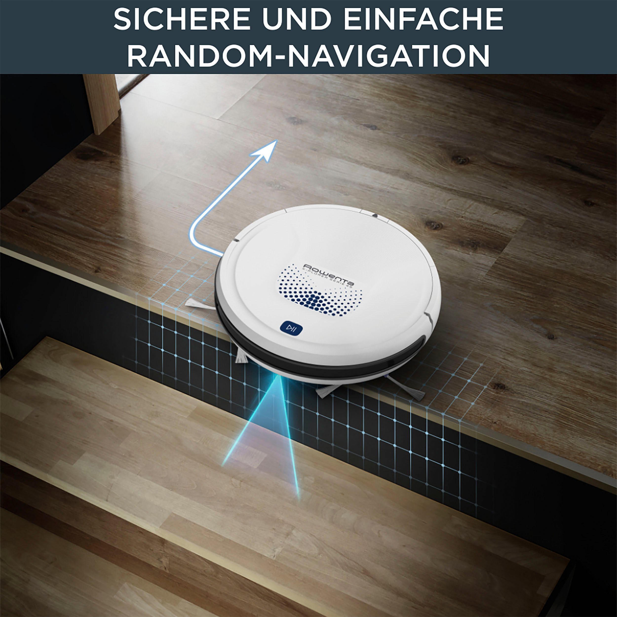 Rowenta Saugroboter RR8277 X-Plorer Serie 45 Aqua, zentrale Bürste, Appsteuerung, 150 Min. Laufzeit, 90m²