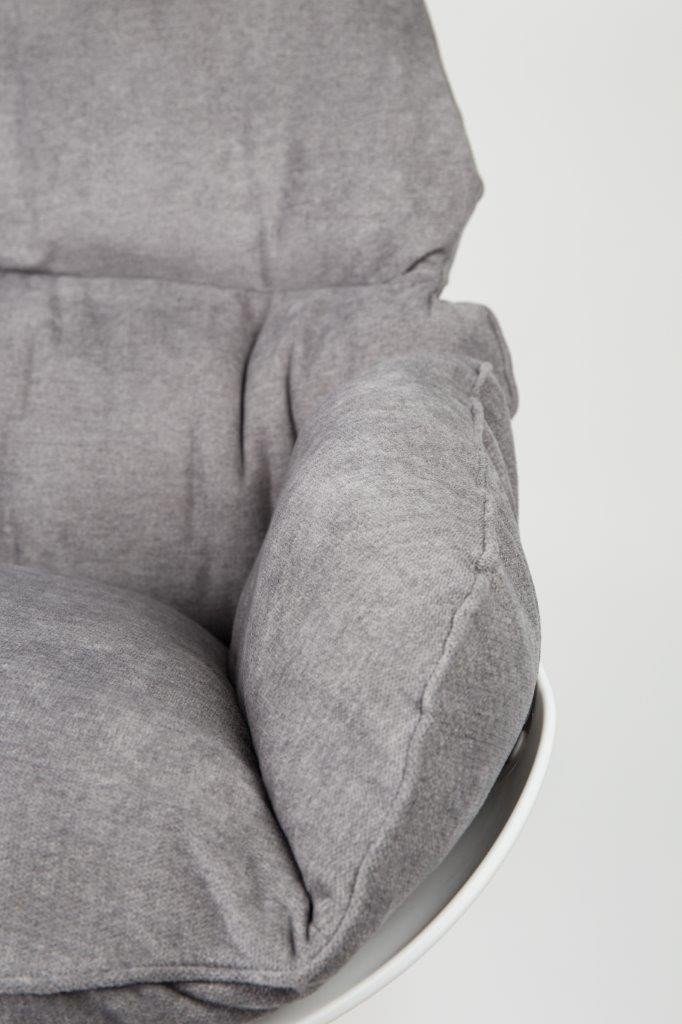 Trendmöbel24 Schaukelstuhl Design Schaukelstuhl ROCKY weiß mit Polsterung