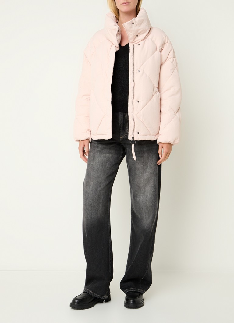 Benetton  Puffer jack met donsvulling en quilt patroon