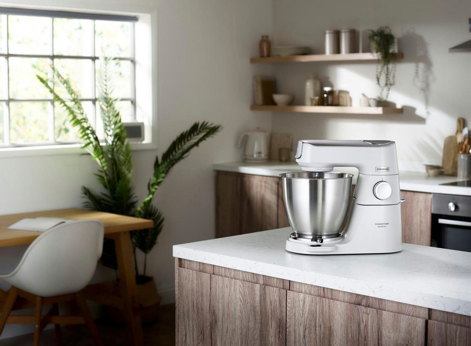 Kenwood Küchenmaschine Titanium Chef Baker XL KVL65.001WH, 1200 W, 7,00 l Schüssel, Deine Chef, die WIEGT
