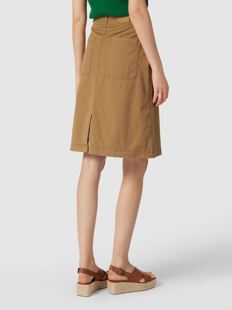 Knielanger Rock in A-Linie Modell 'Verea' in beige