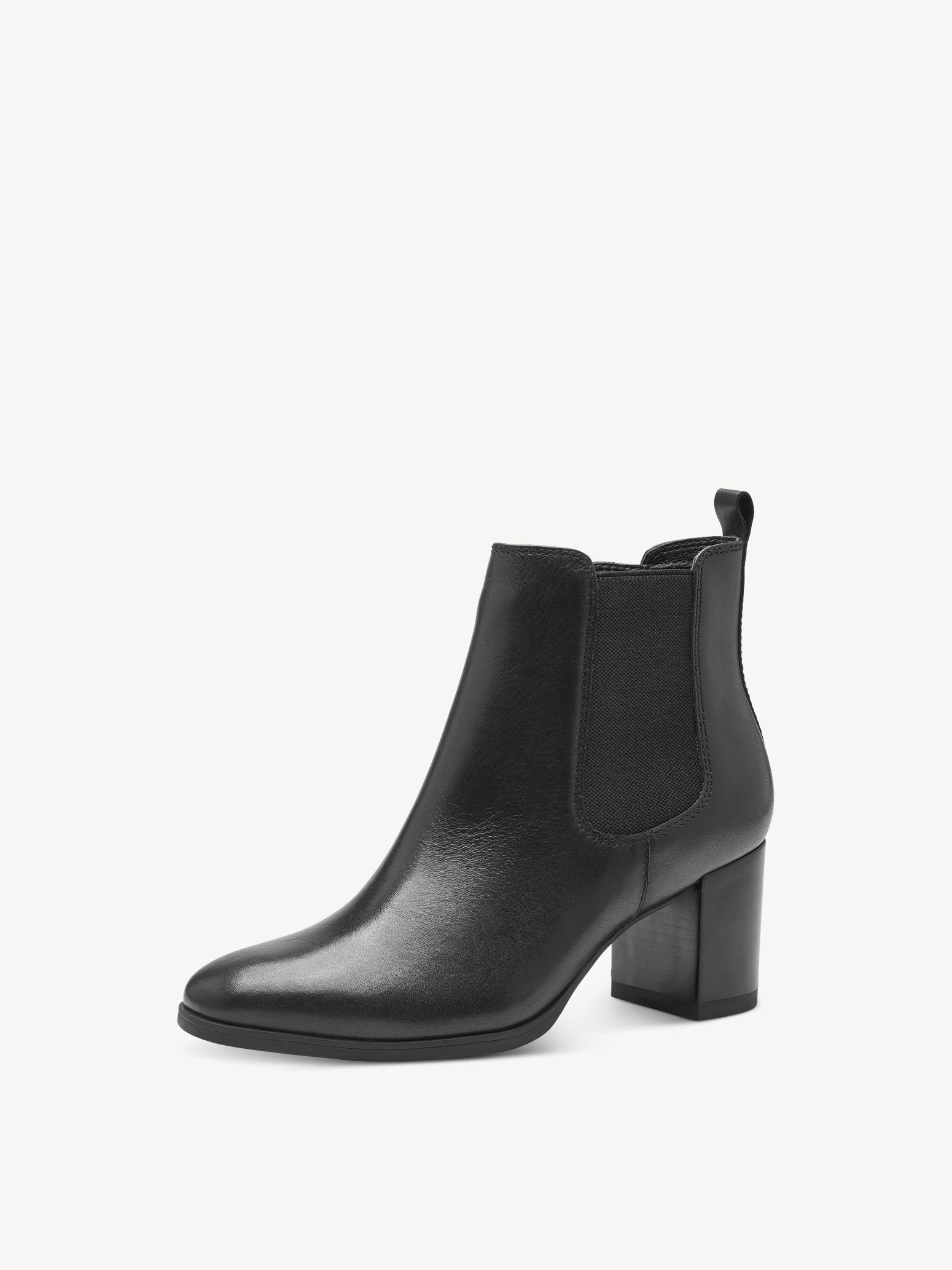 Bottine Chelsea en cuir - noir
