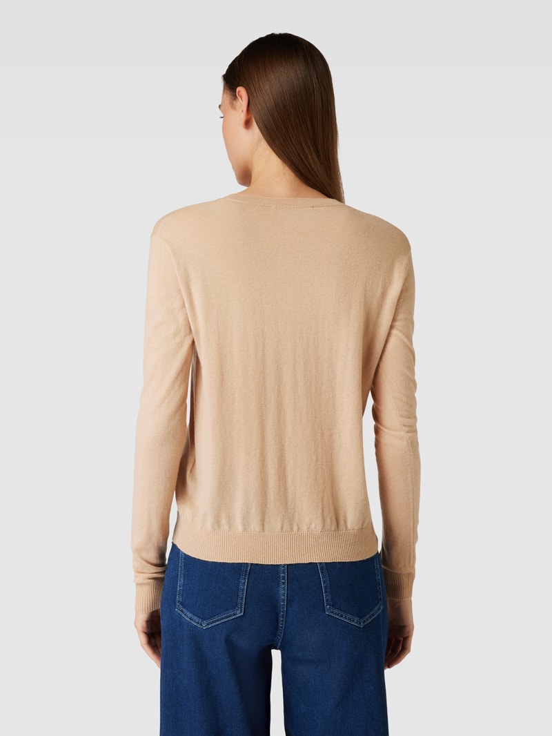 Longsleeve mit Rundhalsausschnitt Modell 'MOCHI' in camel