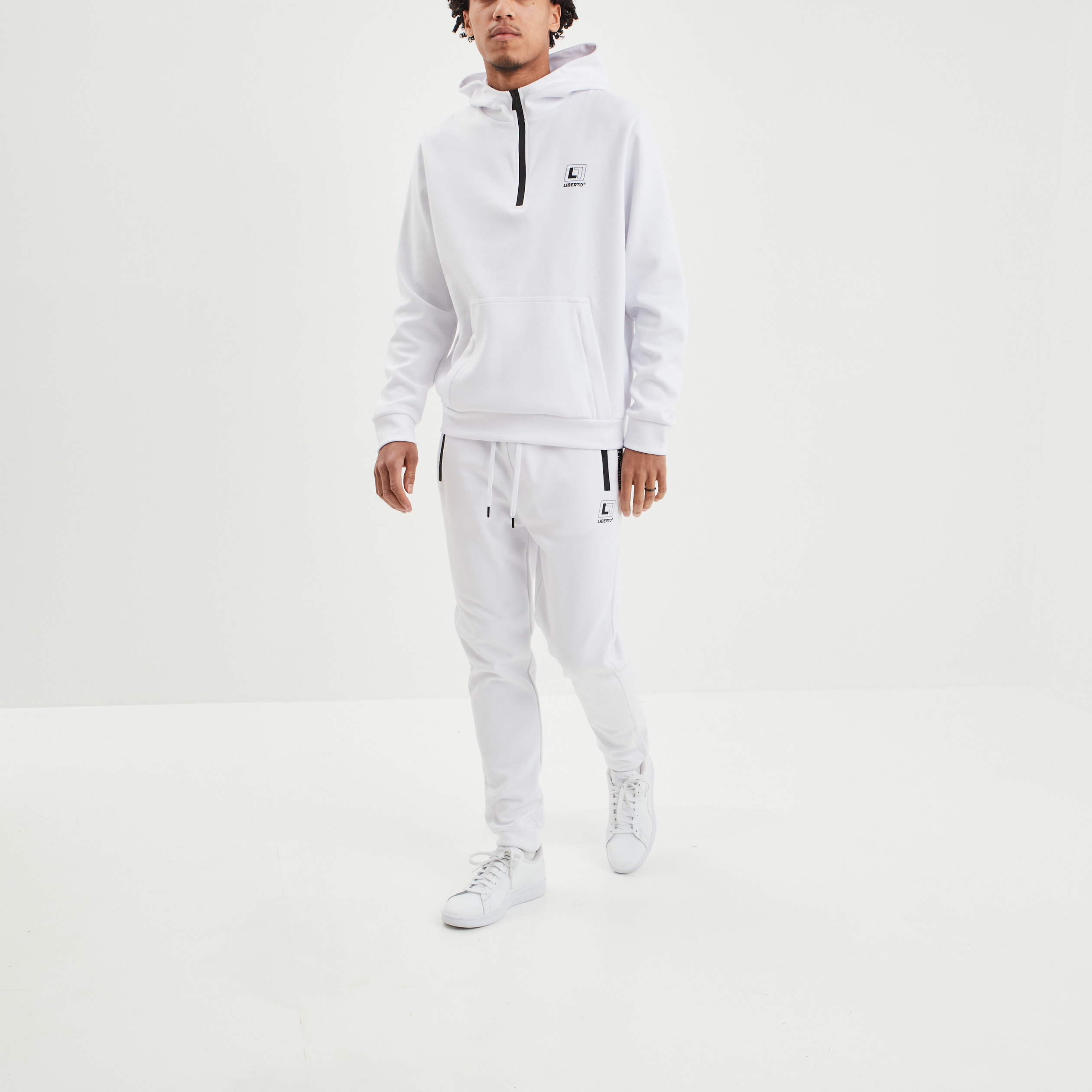 Sweat à capuche hoodie Liberto blanc homme | La Halle