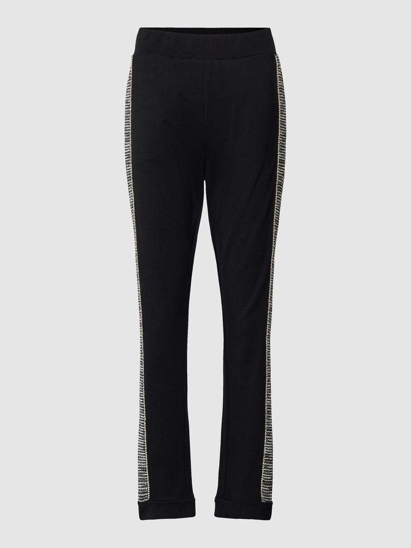 Sweatpants mit elastischem Bund in schwarz