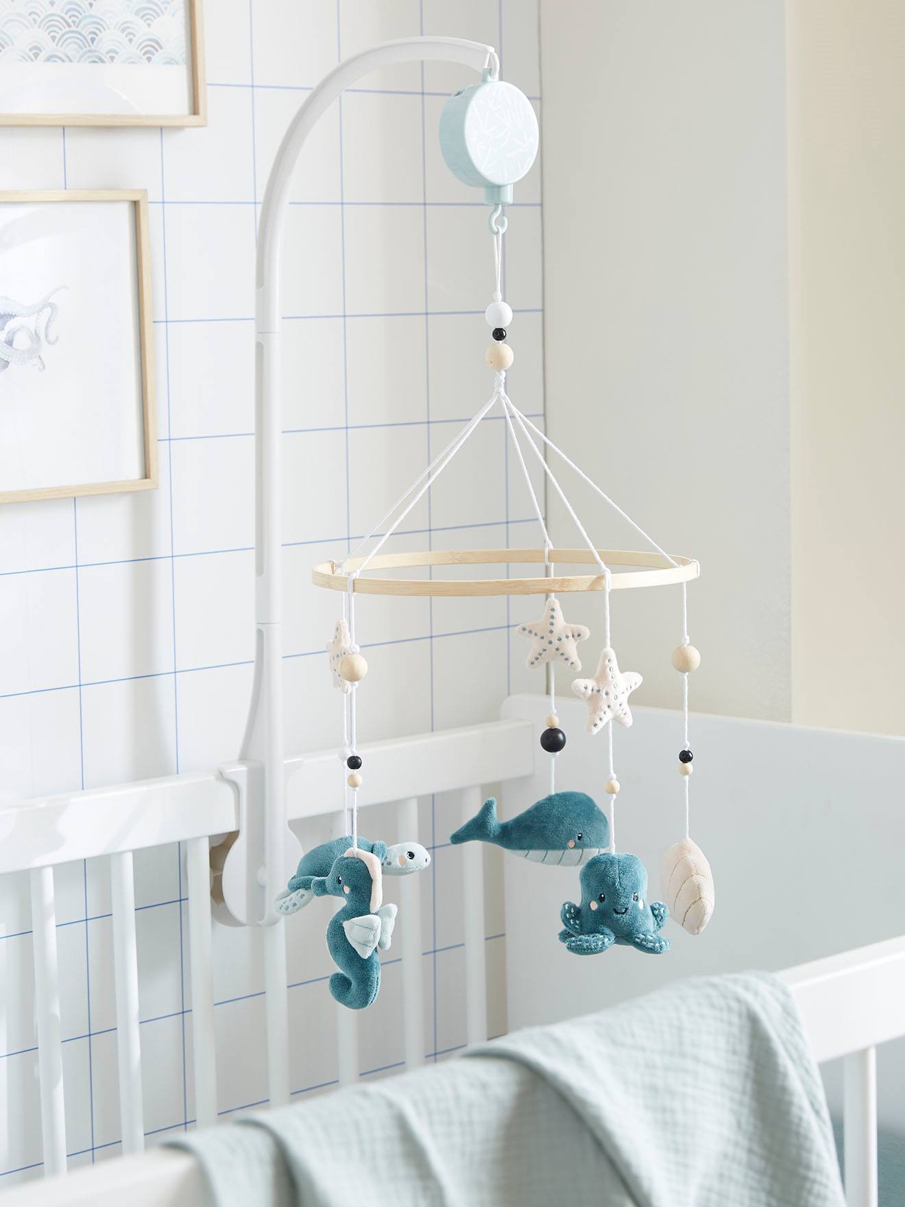 Vertbaudet Baby Musikmobile OZEAN - blau/mehrfarbig
