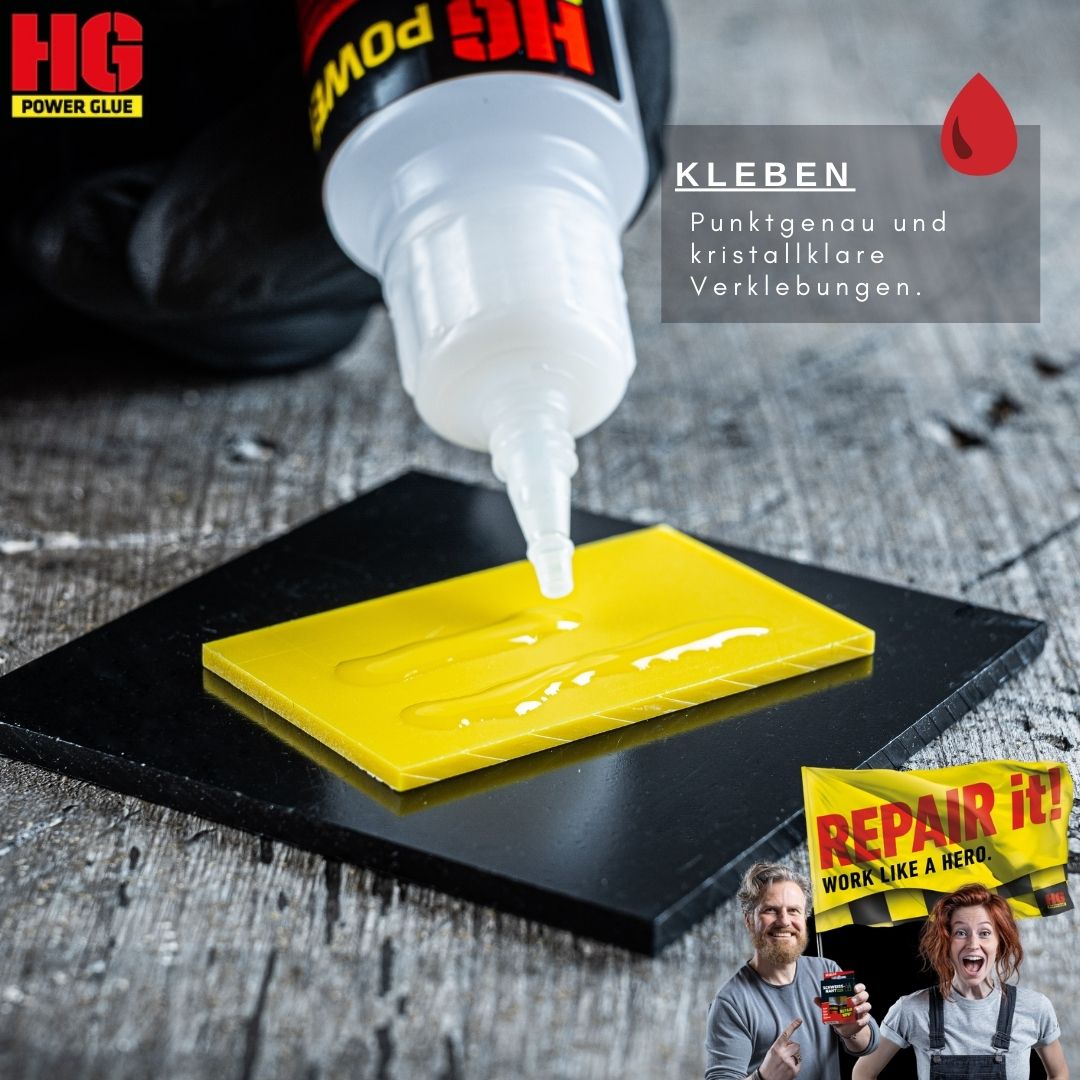 Schweißnaht aus der Flasche HG Power Glue, 5g + 10g - ATU