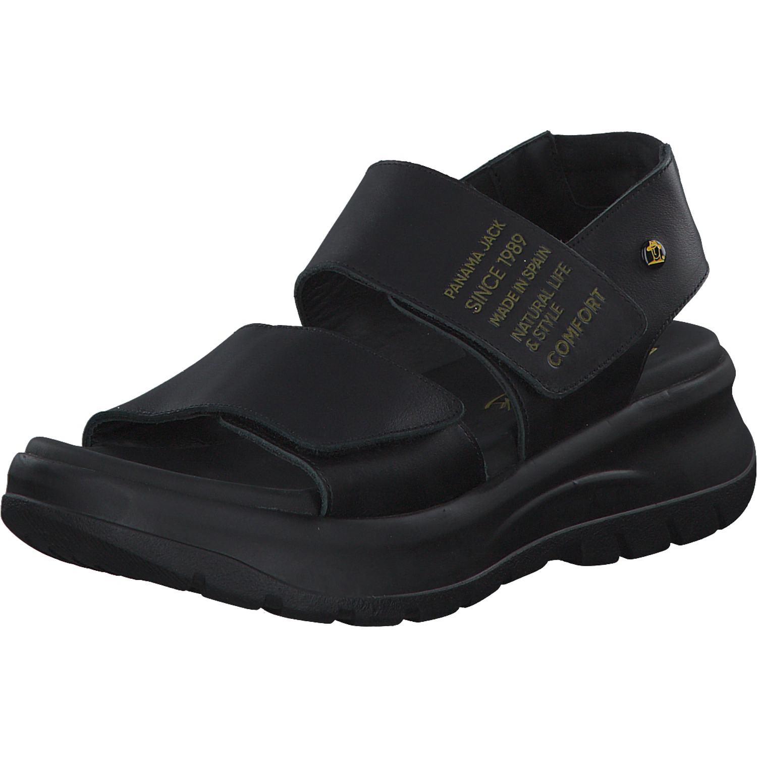 Panama Jack Noah B, Keilsandaletten, Damen, Schwarz