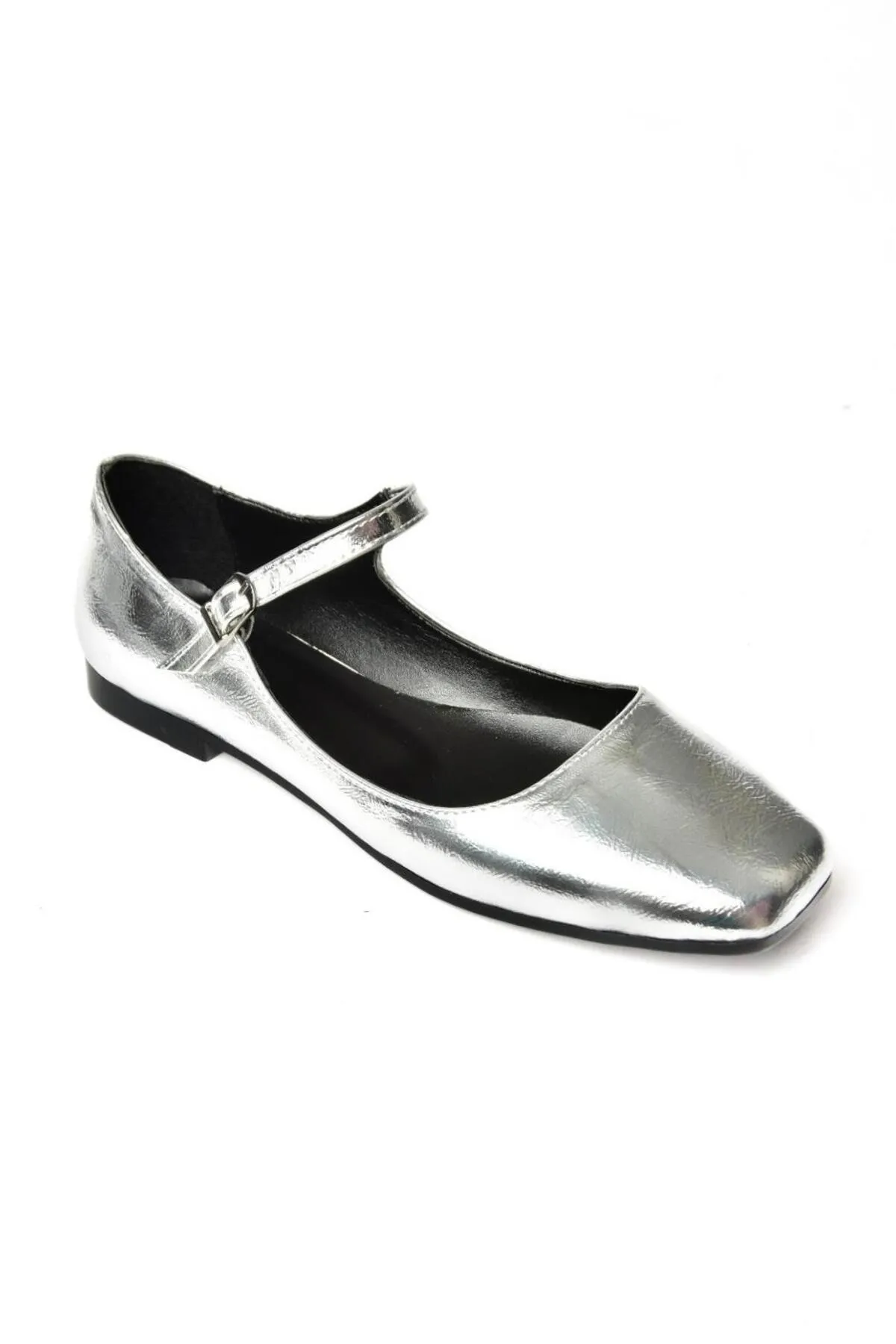Fox Shoes  S726252508 Silberne Ballerinas aus Lackleder für Damen