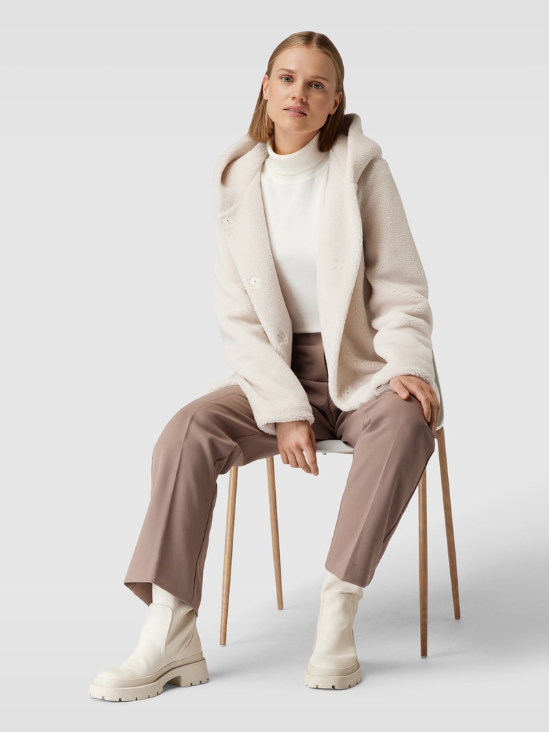 Jacke aus Kunstfell in sand