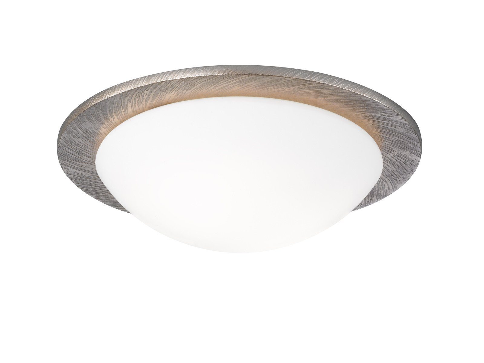 meineWunschleuchte LED Deckenleuchte, LED wechselbar, Warmweiß, Exklusive Designer Lampe dimmbar Ø 38cm mit Lampenschirm Opal-Glas