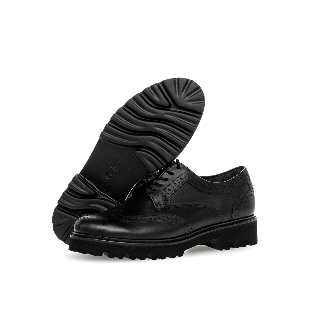 Gabor fashion Schnürschuh schwarz