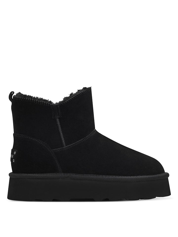s.Oliver Leder-Boots in Schwarz günstig kaufen