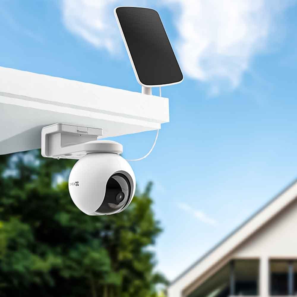 EZVIZ HB8 2K WLAN batteriebetriebene schwenk- und neigbare Überwachungskamera (Außenbereich, Innenbereich, 360°-Panoramaabdeckung, 32 GB eMMC-Speicher, Nachtsicht in Farbe, Aktive Verteidigung)