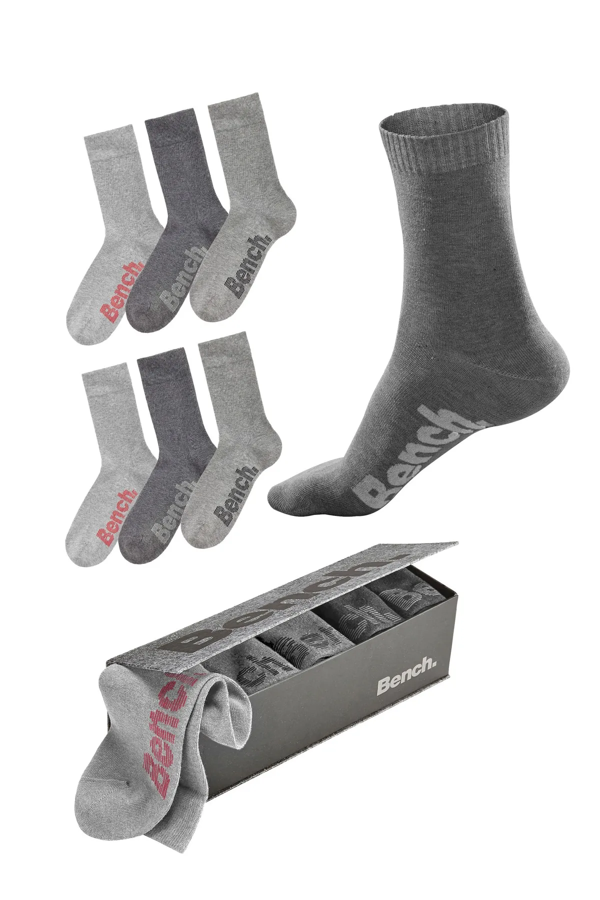 BENCH  Socken - Grau - Unifarben