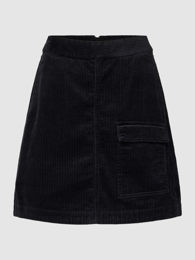 Minirock aus Cord in schwarz