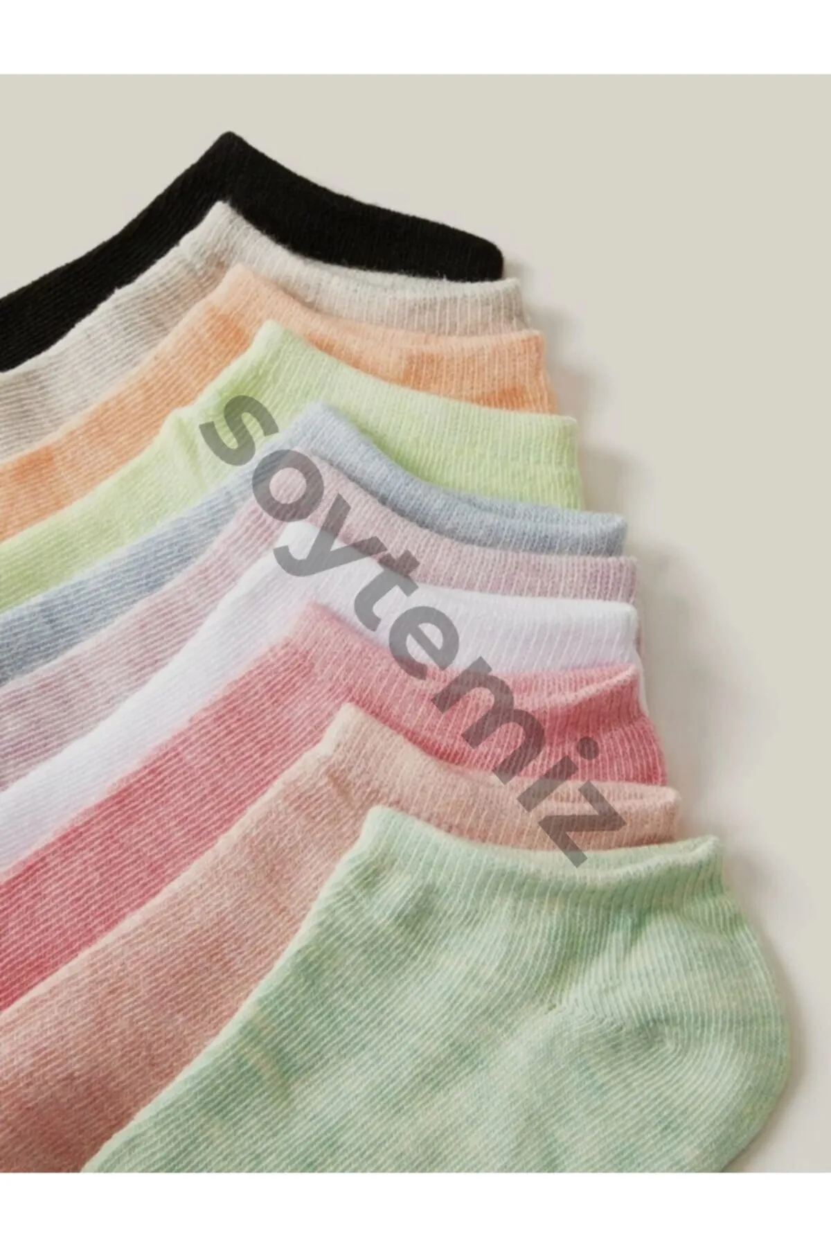 SOYTEMİZ  8 PAAR BOOTIES-SOCKEN AUS BAUMWOLLE MIT GEMISCHTEN FARBEN