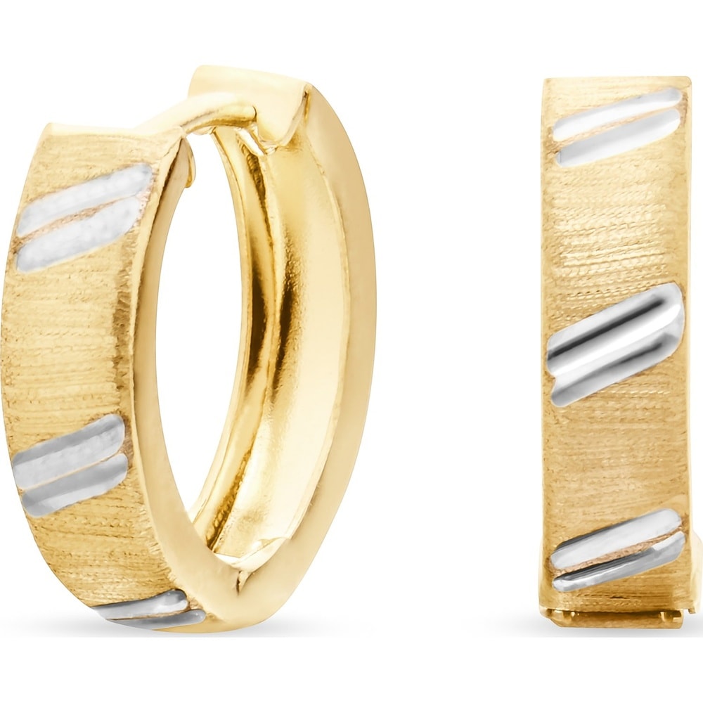 FAVS Créoles 375 Or jaune Boucles d'oreilles