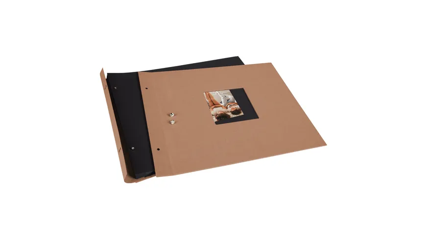 goldbuch Schraubalbum Bella Vista Haselnuss, 39x31cm, 40 schwarze Seiten - erweiterbar