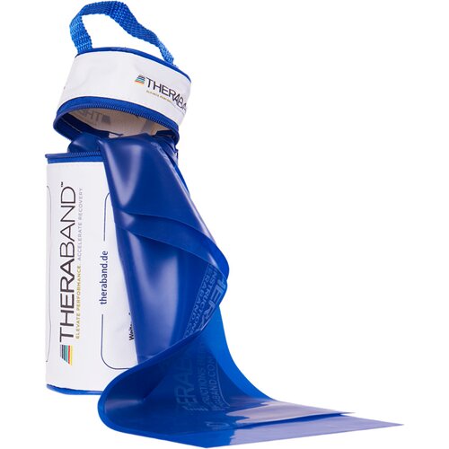 THERABAND ÜBUNGSBAND IN RV-TASCHE 2,50 M, EXTRA STARK, BLAU, INKL. ANLEITUNG