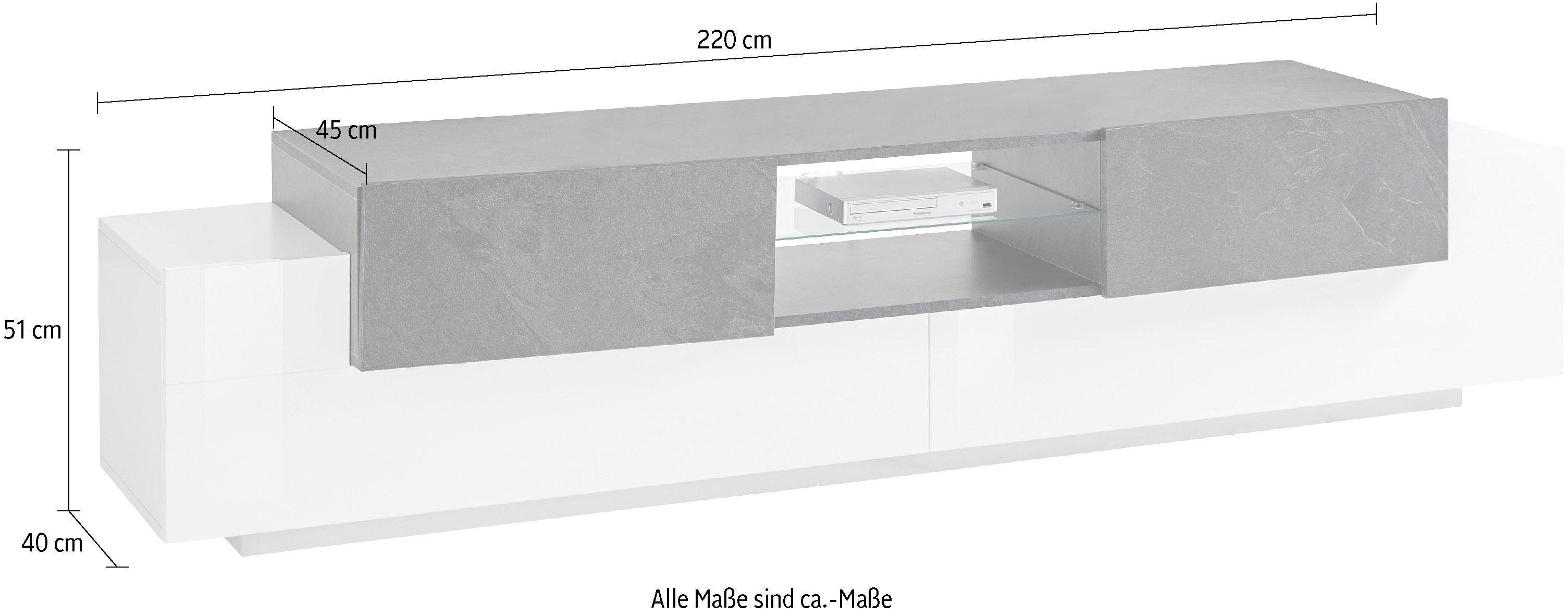 Tecnos TV-Board Coro, Breite ca. 220 cm