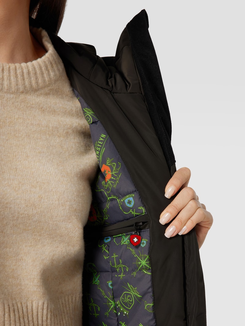Jacke mit Label-Applikation Modell 'Cucilla' in dunkelgrau