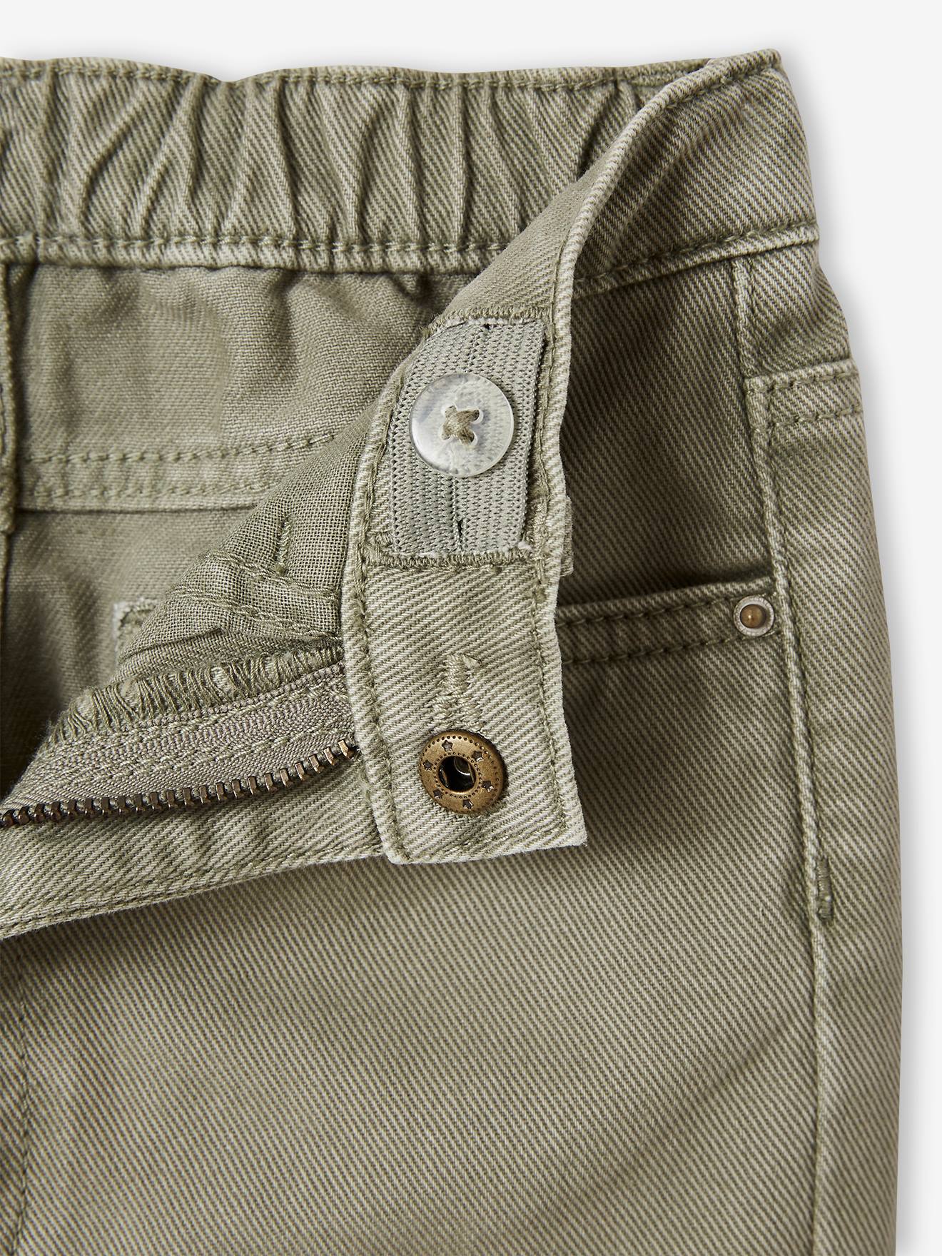 Vertbaudet Mädchen Mom-Hose, Hüftweite SLIM - khaki