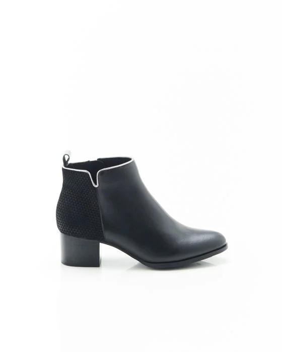 Bottines bi-matières