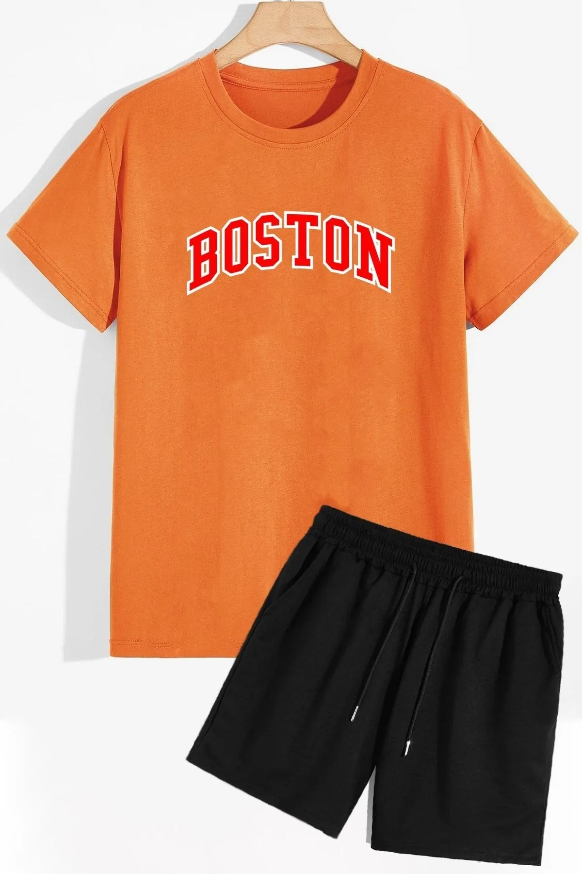 trendypassion  Boston Shorts T-Shirt-Trainingsanzug-Set