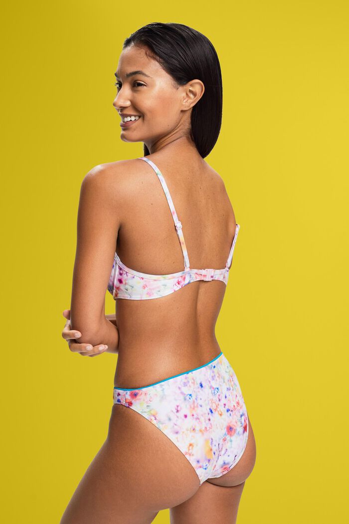 Wattiertes Bikinitop mit Bügel-Cups und Blümchenprint