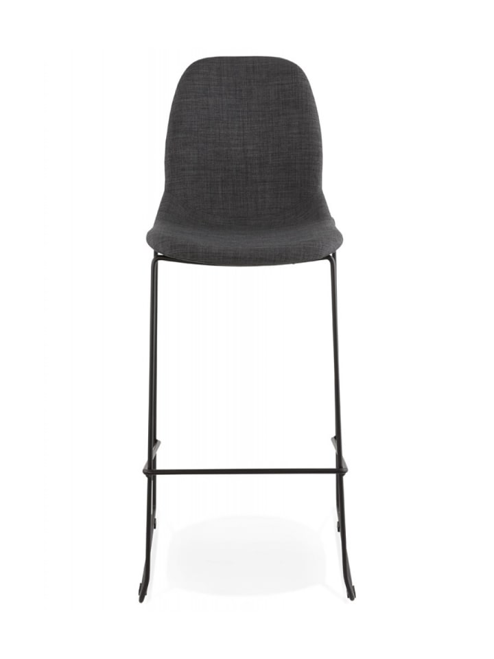 KADIMA DESIGN Barhocker Sitz 75 cm Metall Textilien | Industrial Chic Stil in Anthrazit günstig kaufen onesize