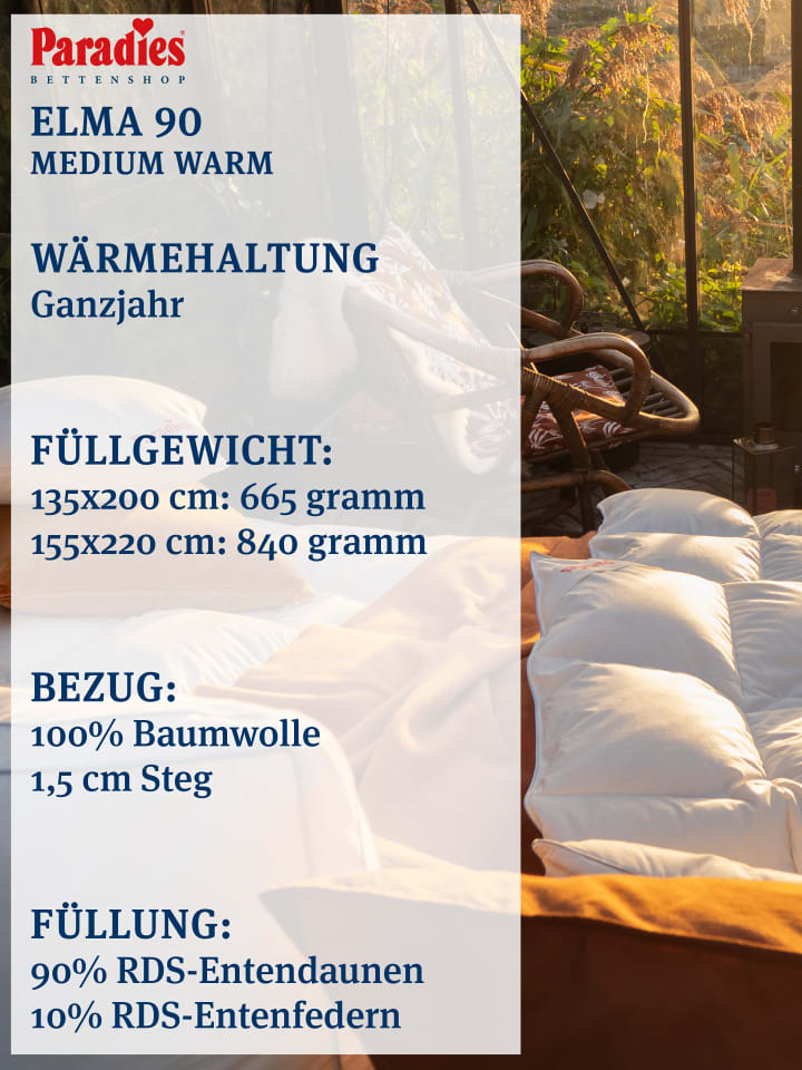Paradies Daunendecke 