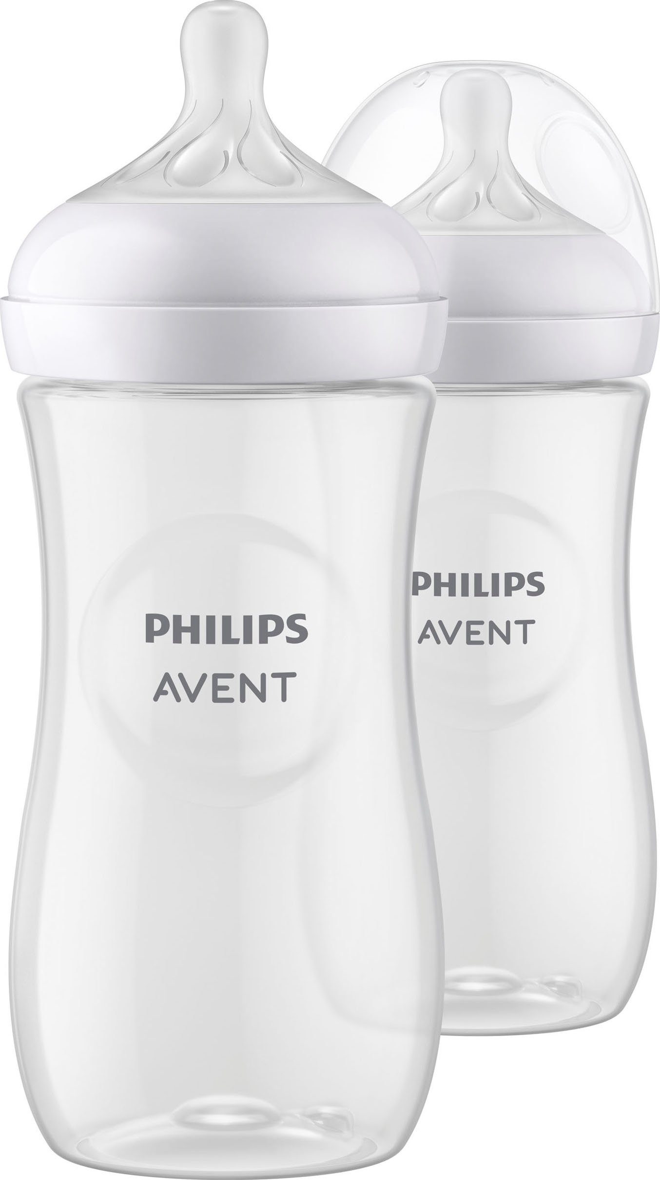 Philips AVENT Babyflasche Natural Response SCY906/02, 2 Stück, 330ml, ab dem 3. Monat