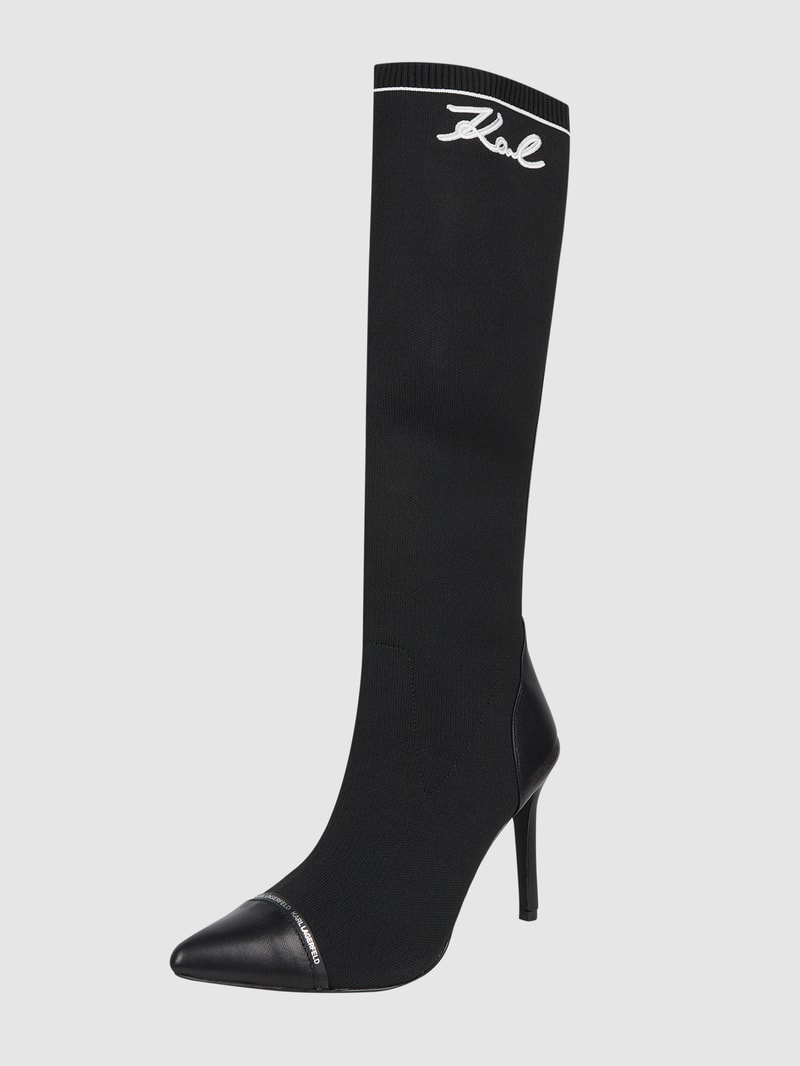 Stiefel mit Pfennigabsatz Modell 'Pandara' in schwarz