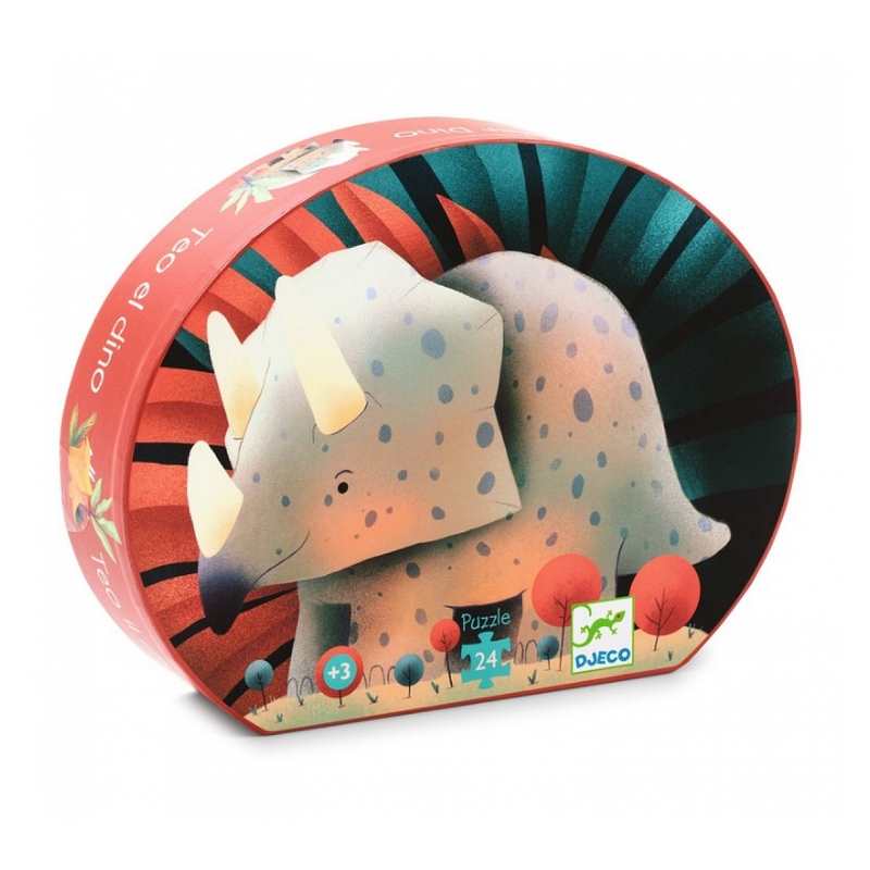 Puzzle Silhouette Teo le dino 24 pièces