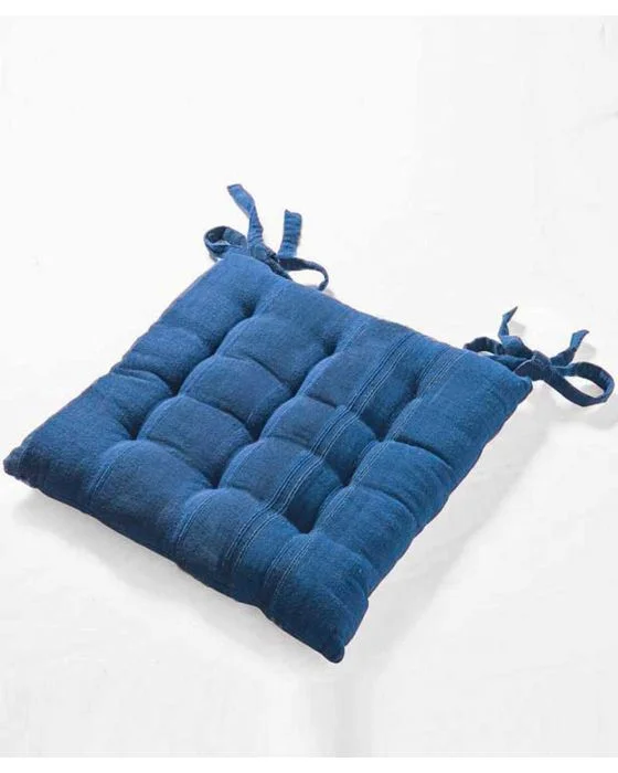 Lot de 2 galettes de chaise unies et rayées