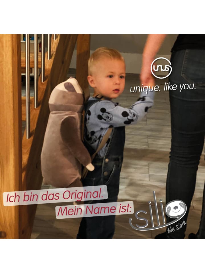 UNUS Kuscheltier Kinderrucksack Faultier in Grau günstig kaufen onesize