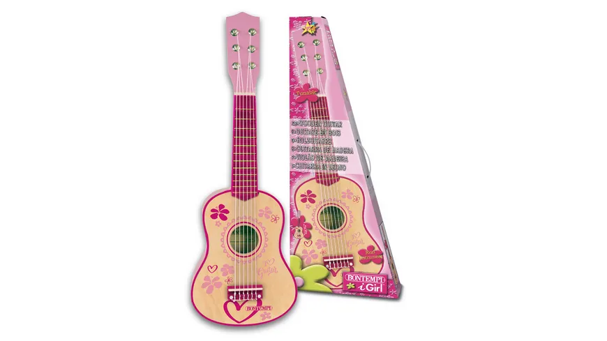 Bontempi - Holzgitarre pink