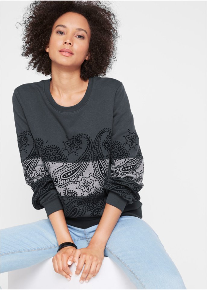 Sweatshirt bedruckt, Langarm