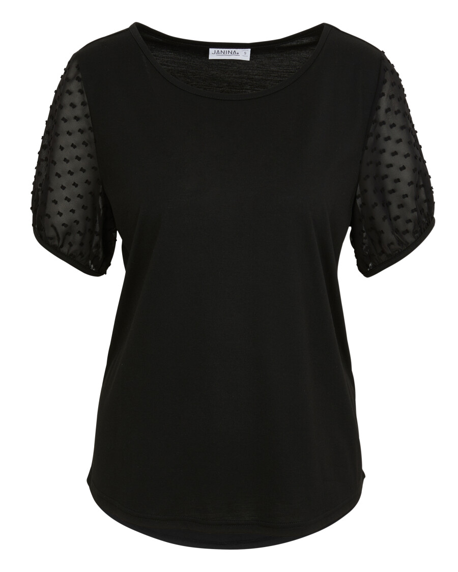 T-Shirt mit Chiffonärmeln