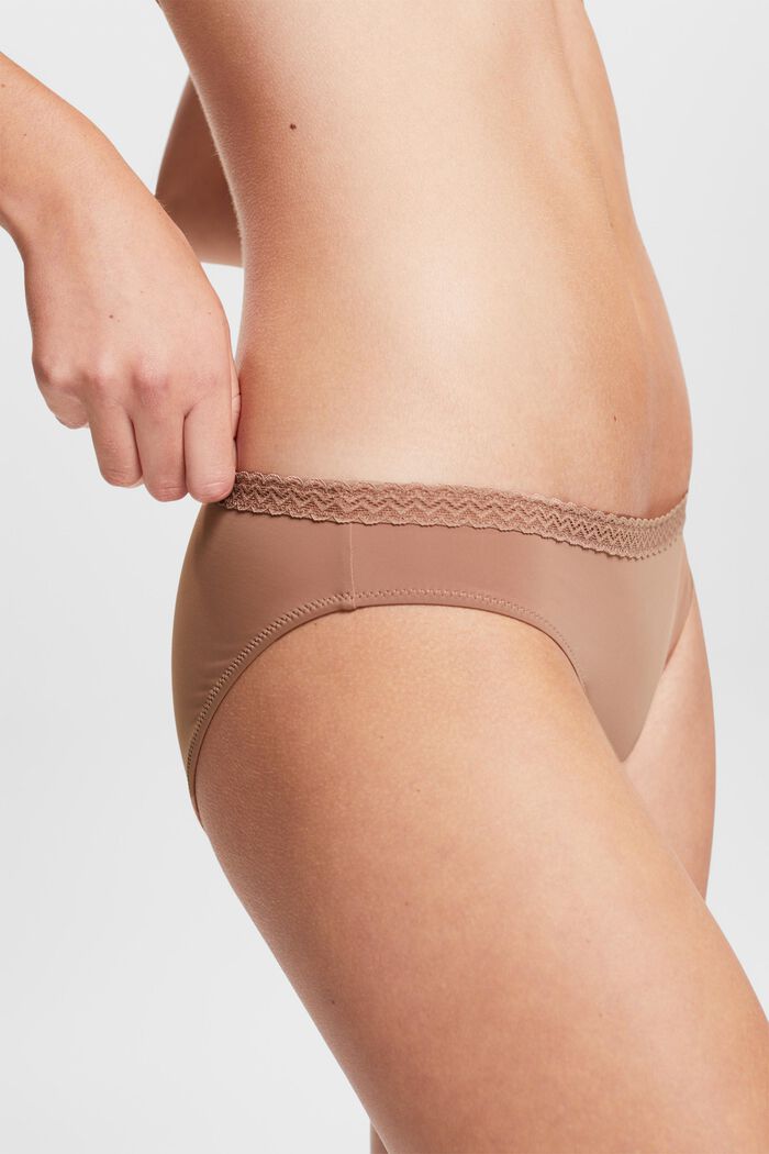 Hipster-Slip aus Mikrofaser mit Spitzenborte