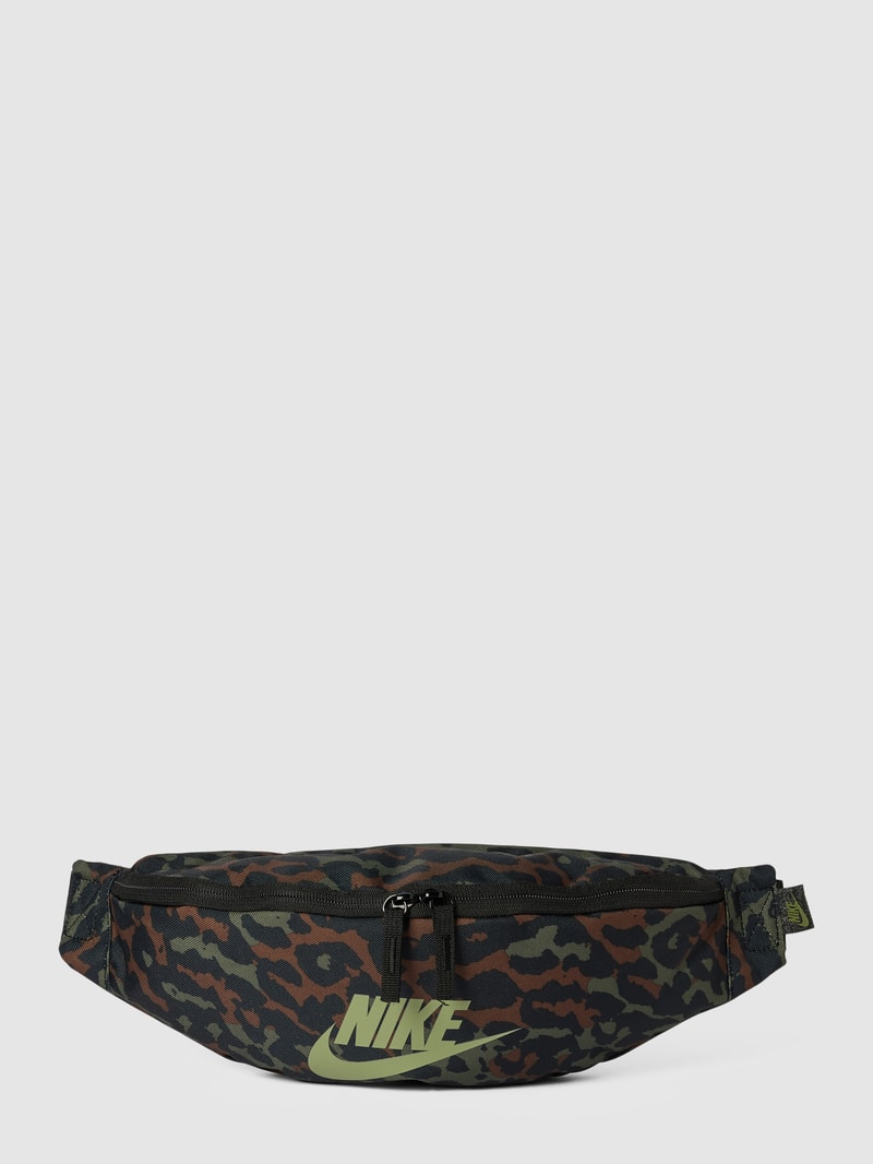 Bauchtasche mit Logo-Print in schwarz