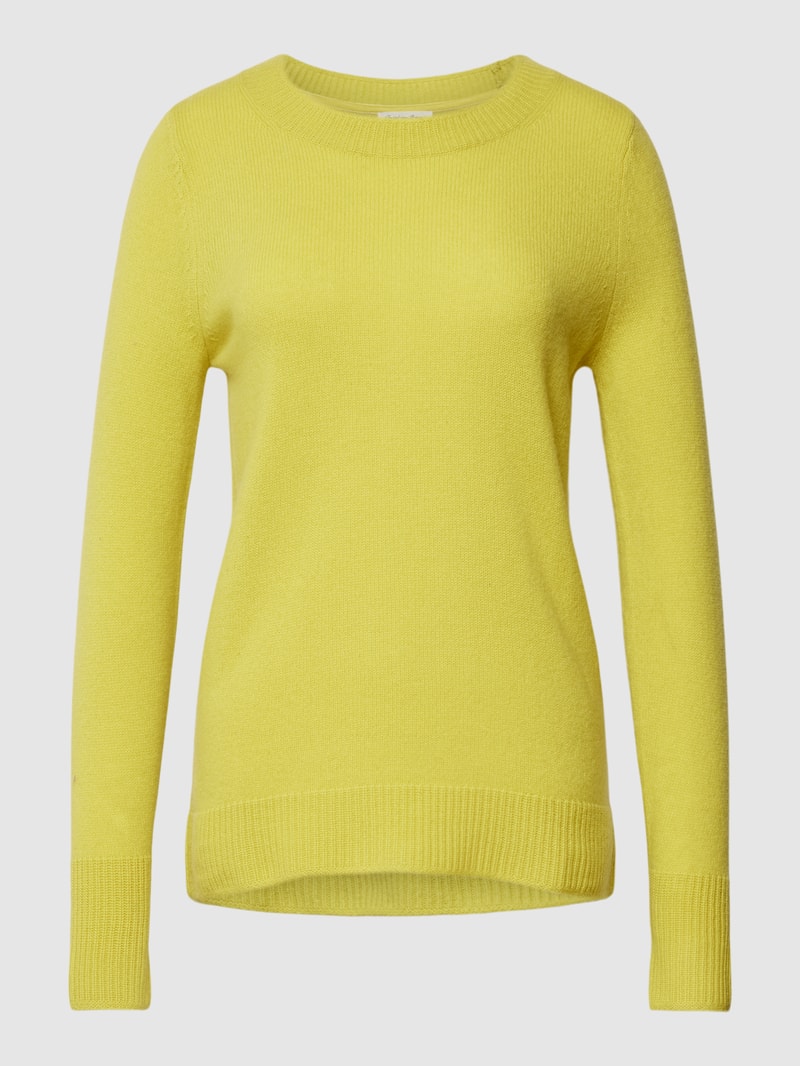 Strickpullover mit Rundhalsausschnitt in hellgrün