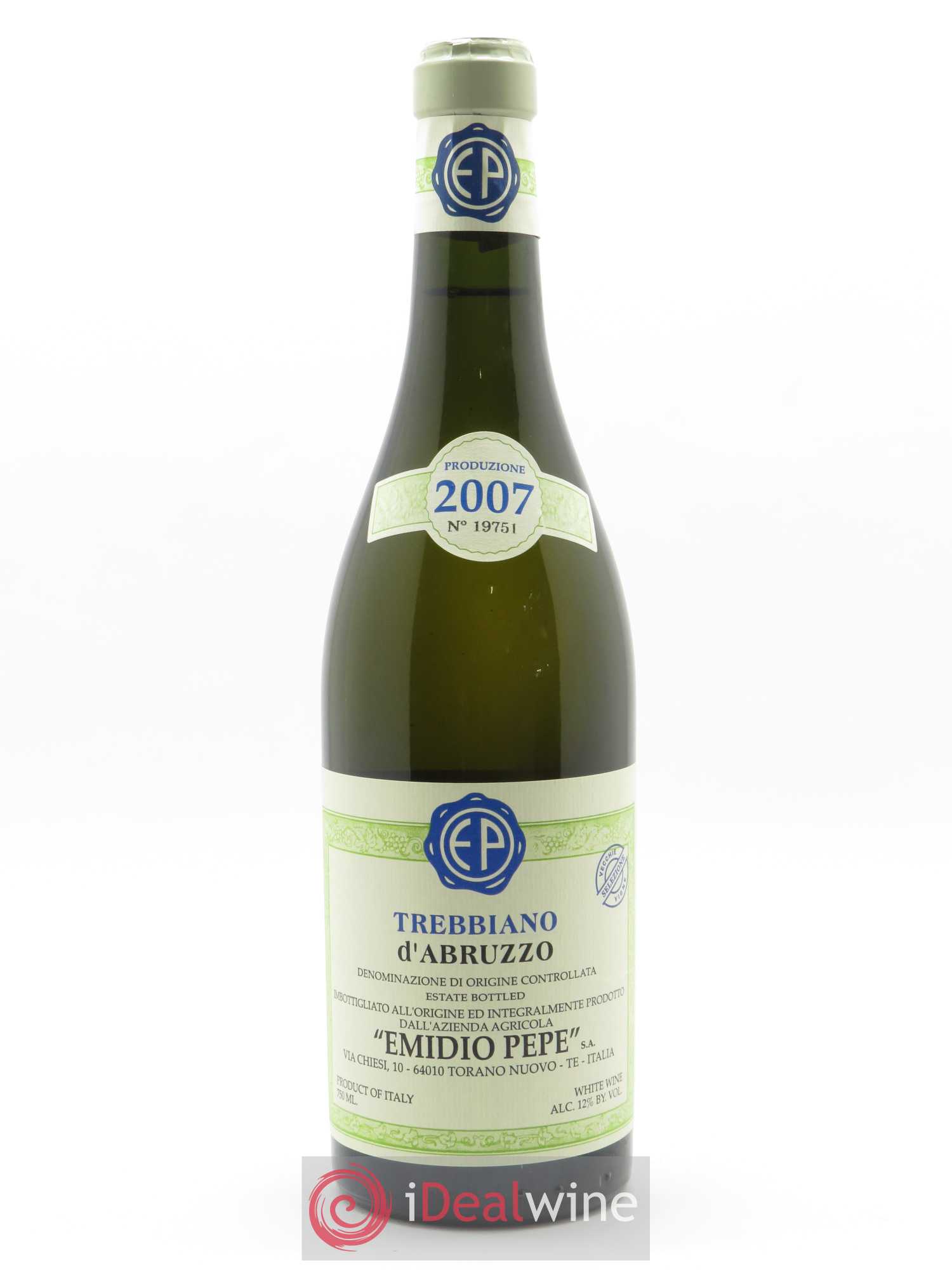 Trebbiano d'Abruzzo DOC Riserva Vecchie Viti Emidio Pepe  2007 - Lot de 1 Bouteille