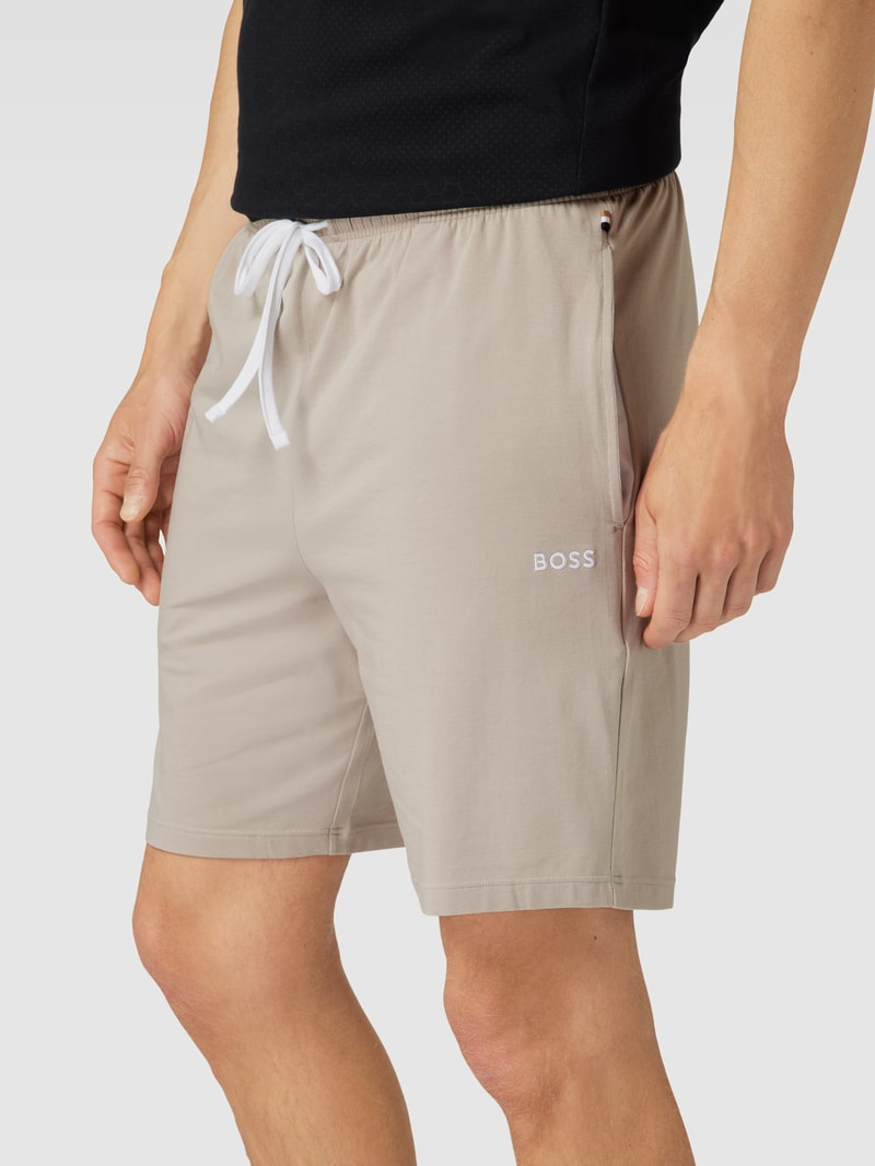 Sweatshorts mit elastischem Bund in taupe