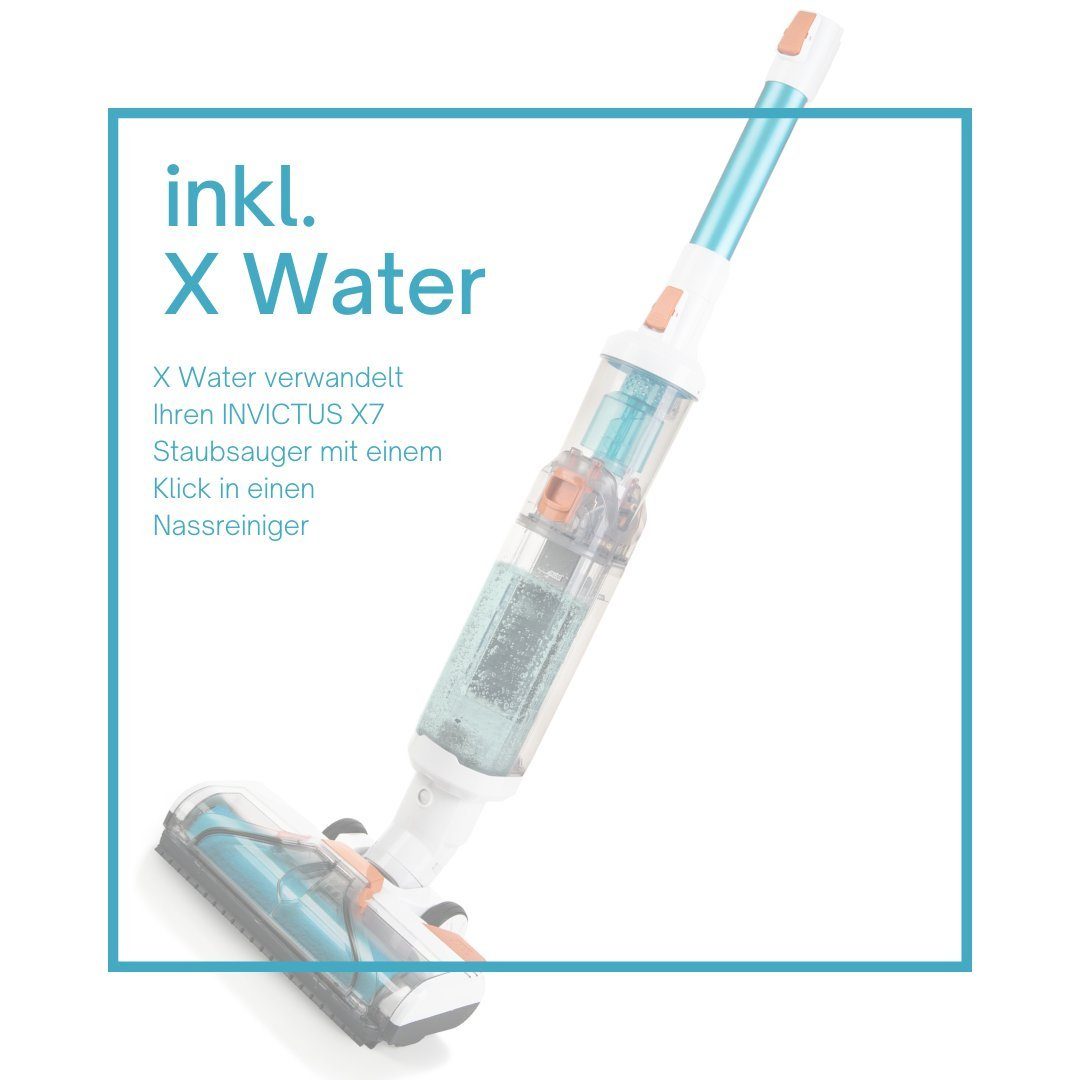 Genius Akku-Bodenstaubsauger Invictus X7, Akkustaubsauger inkl. X Water (31 Teile)